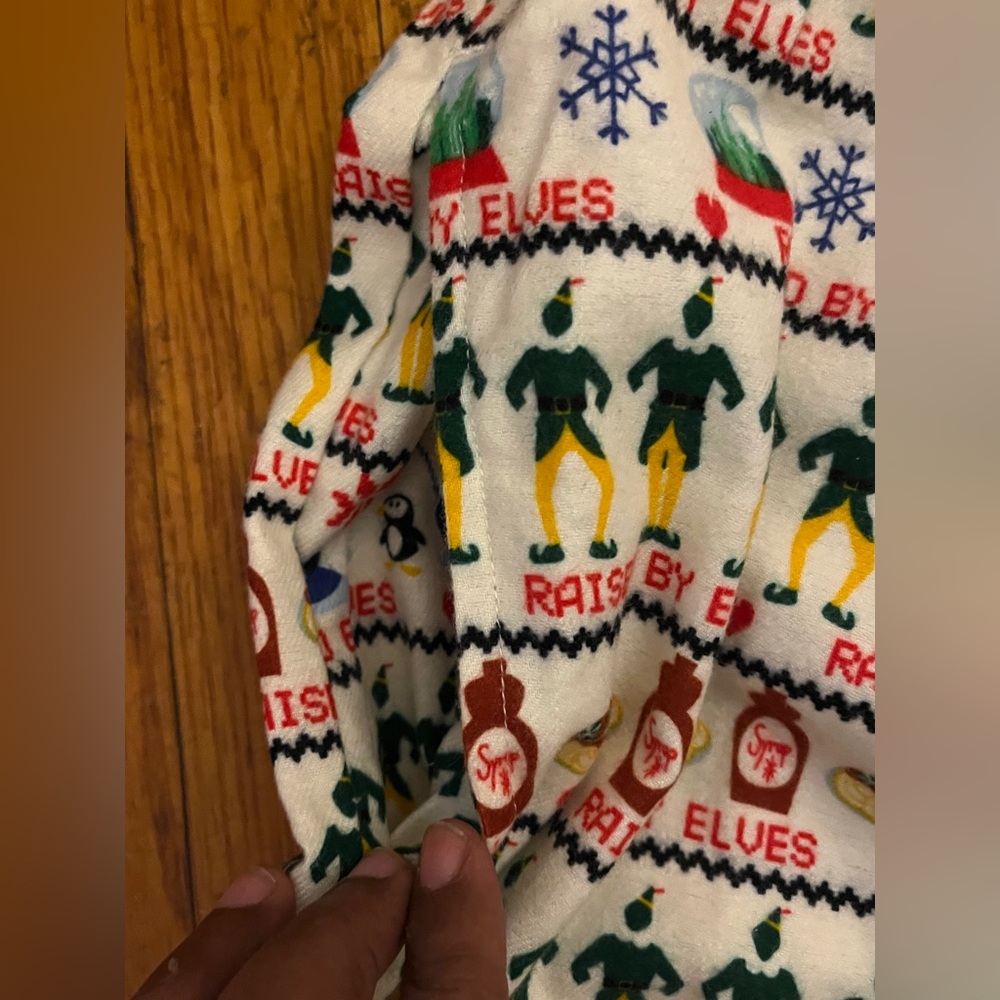 Elf Festive Patterned Pajama Pants Size: 10 - Picture 3 of 17